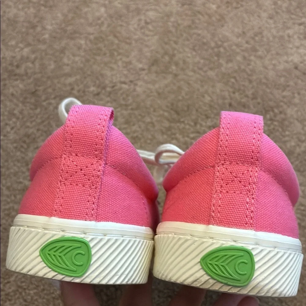 Pink Cariuma with White Rubber Sole size 8